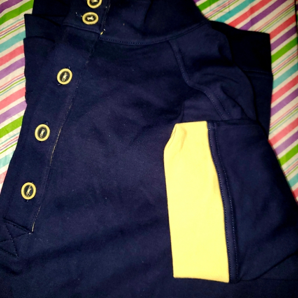 NWOT QVC Sports Savvy blue and yellow shirt